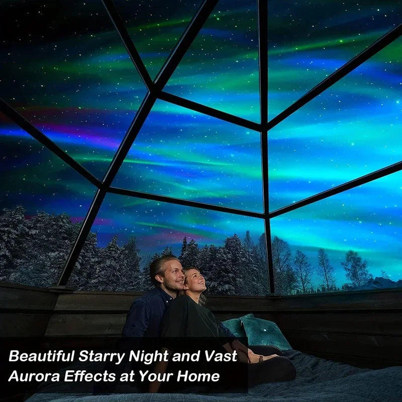 Veilleuse projecteur Aurore Boréale pour chambre, idéale pour la détente et une ambiance lumineuse apaisante.