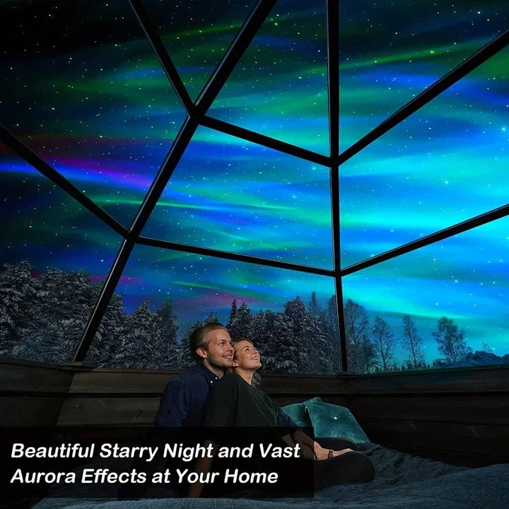 Veilleuse projecteur Aurore Boréale pour chambre, idéale pour la détente et une ambiance lumineuse apaisante.