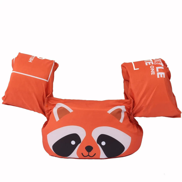 Gilet de flottabilité enfant avec brassards pour activités aquatiques estivales, aide à nager en toute sécurité.