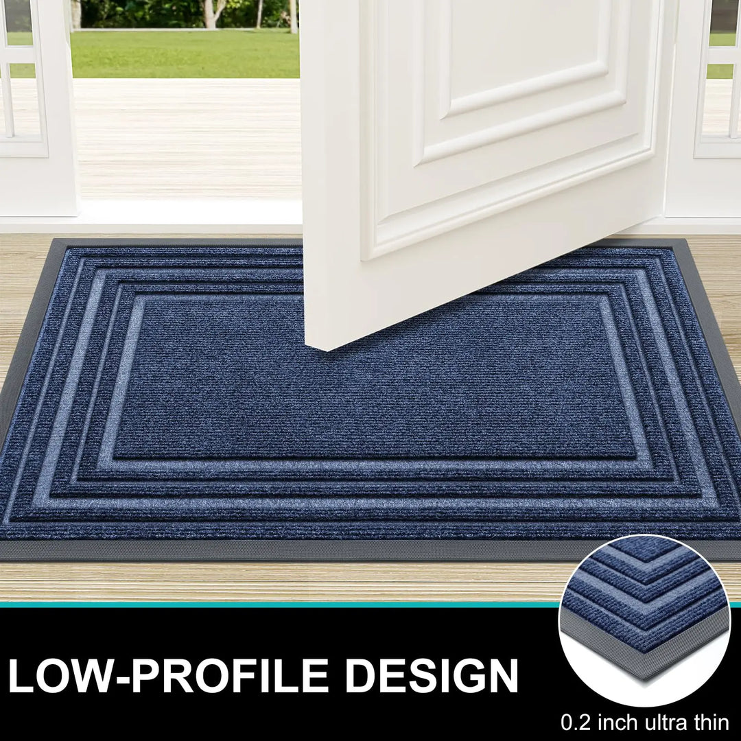 Tapis de porte en caoutchouc, antidérapant et résistant. Pour utilisation toute l'année, intérieur/extérieur.