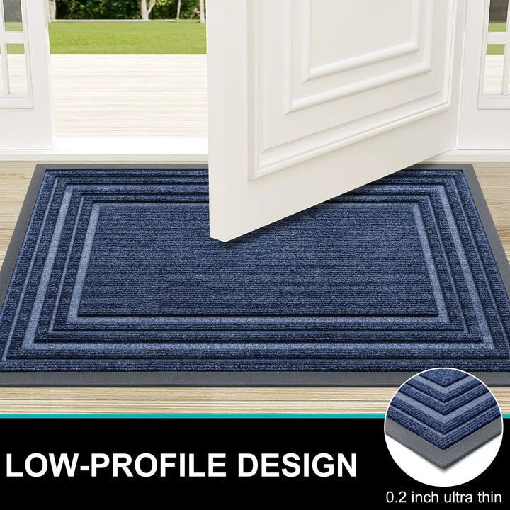 Tapis de porte en caoutchouc, antidérapant et résistant. Pour utilisation toute l'année, intérieur/extérieur.