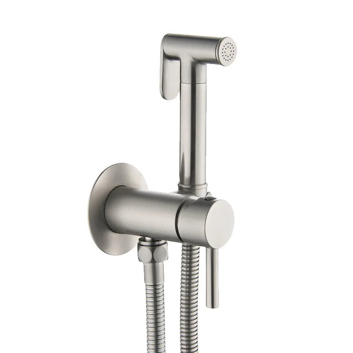 Douchette bidet murale avec mitigeur thermostatique intégré, hygiène optimale en toute sécurité.
