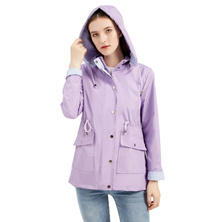 Trench d'hiver élégant pour femme, imperméable, idéal pour l'automne et l'hiver.