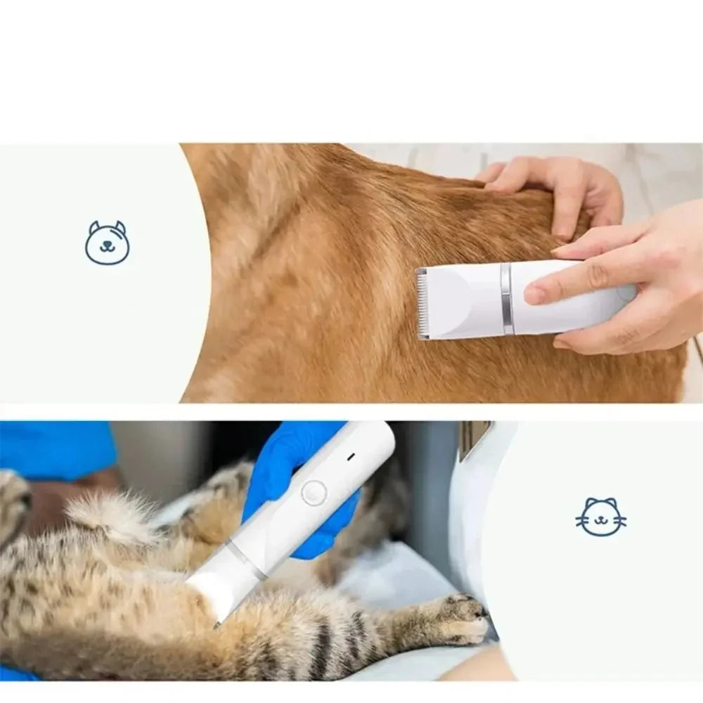 Toilettage précis et silencieux pour chien/chat. Tondeuse sans fil, entretien pelage facile et confortable à domicile.