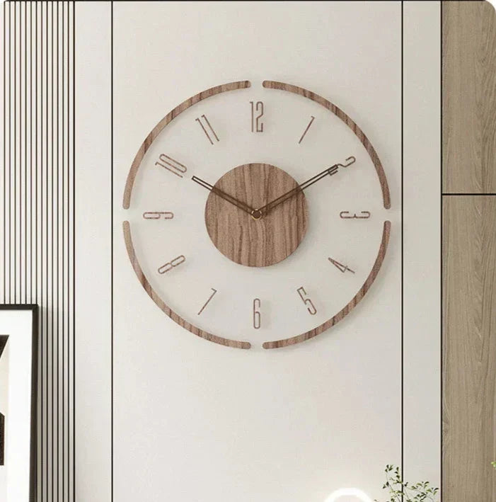 Horloge murale design raffiné LuxuraTime. Décorative, silencieuse et moderne pour votre salon ou bureau.