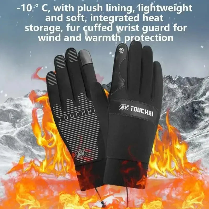 Gants d'hiver chauffants avec écran tactile, imperméables pour homme et femme. Protection efficace contre le froid.
