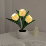 Tulipe jaune à 3 têtes