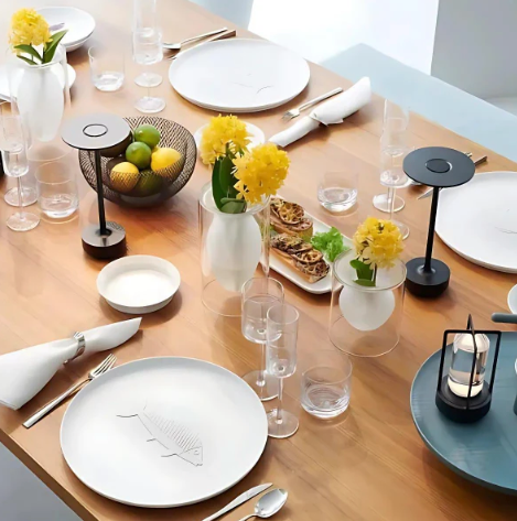 Lampe de Table Sans Fil Glimmera, rechargeable et dimmable. Design scandinave moderne pour un éclairage LED.