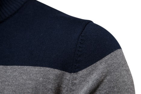 Pull zippé rayé homme, tons neutres, style élégant. Vêtement polyvalent pour un confort moderne.