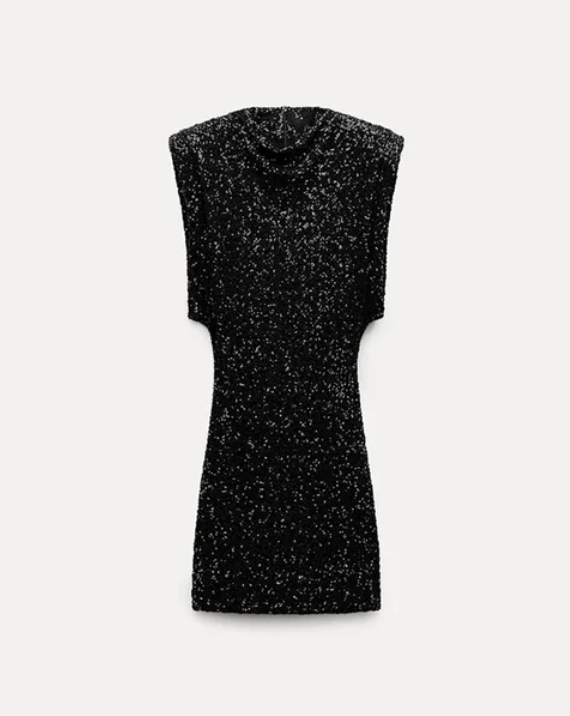Robe de soirée pailletée pour femme, idéale pour Noël et le Nouvel An, ajoutant une touche brillante.