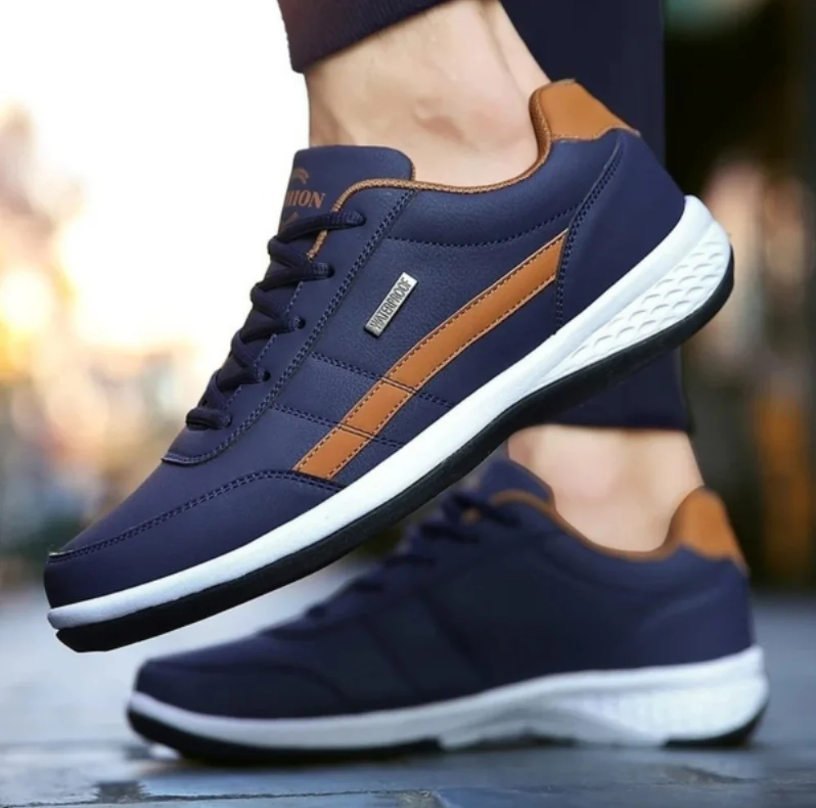 Baskets hommes Luca, conçues pour soulager la douleur. Soutien orthopédique et design antidérapant, parfaites pour la marche.