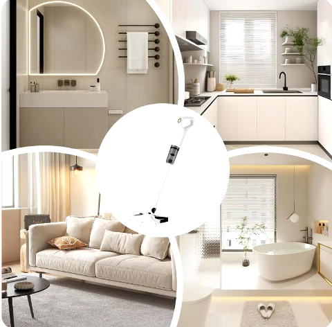 Aspirateur serpillière multi-fonctions EliteMop au design élégant et compact, idéal pour l'entretien domestique.