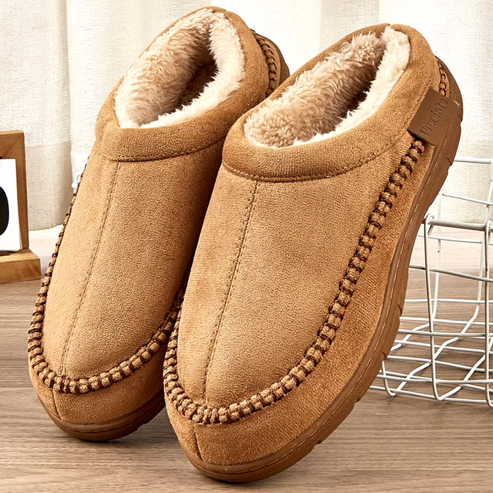 Mules homme confortables, semelle antidérapante. Idéal maison, détente hiver au chaud.