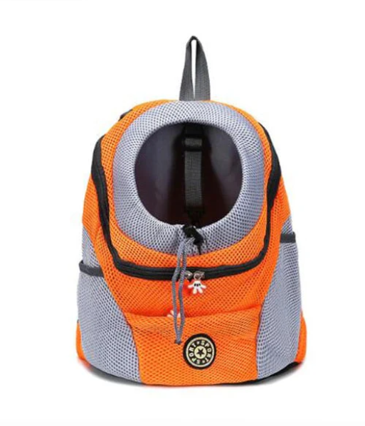 Sac à dos de voyage pour animaux avec fenêtre en maille et poche latérale, design pratique et moderne.