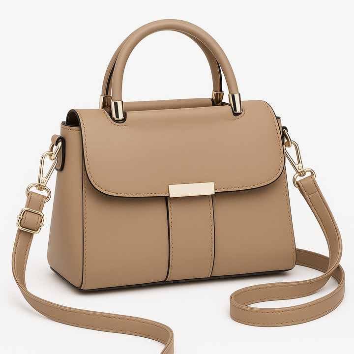 Sac bandoulière femme en cuir végétalien, design chic avec rabat, idéal pour le quotidien ou la mode éthique.