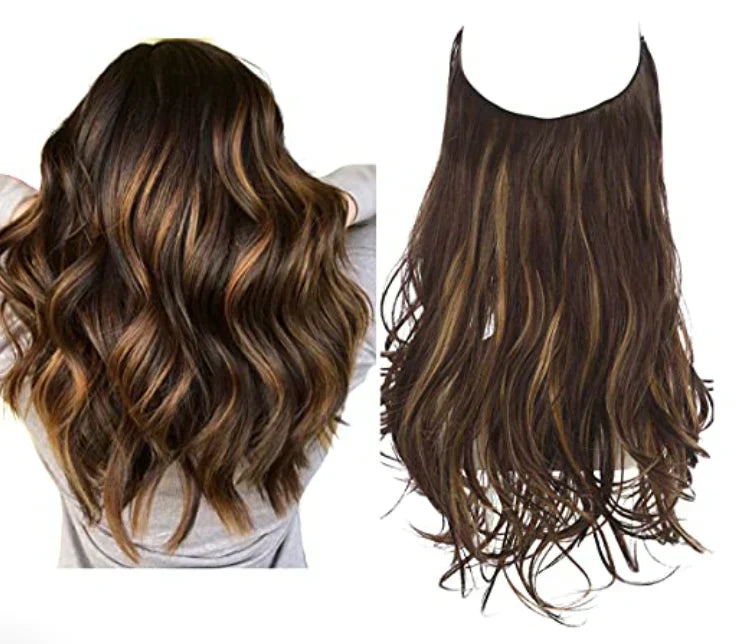 Beauté femme sublimée par extensions de cheveux naturels, volume et longueur accrus.