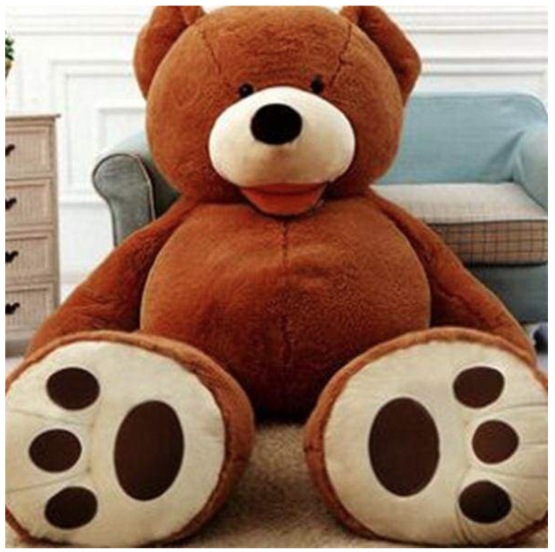 Ours en peluche géant doux et câlin, idéal pour décoration de chambre ou compagnon de jeu pour tous les âges.