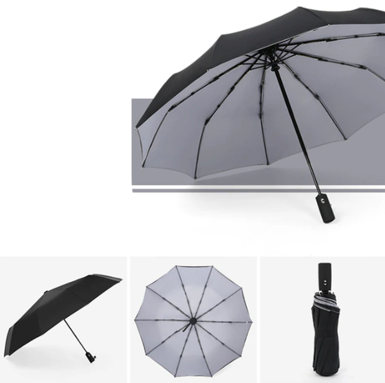 L'accessoire pluie essentiel : parapluie tempête pliable, ultra résistant au vent, compact et robuste.