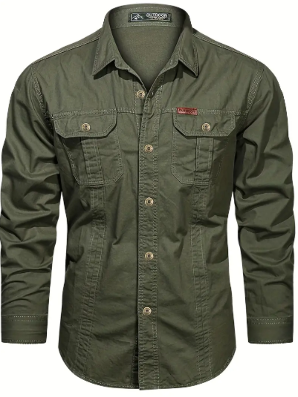 Chemise de voyage homme, légère et respirante, parfaite pour la randonnée et activités outdoor.