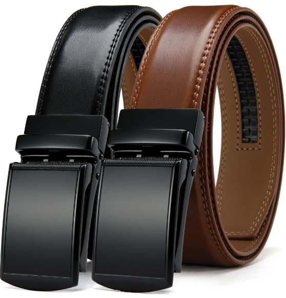 Ceinture homme élégante avec boucle automatique, idéale pour look formel ou décontracté. Accessoire mode masculine.