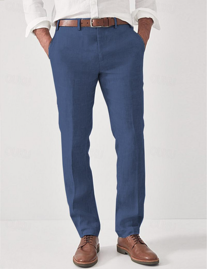 Pantalon homme Elias, polyvalent et respirant. Confort et élégance pour la mode masculine, parfait en été.