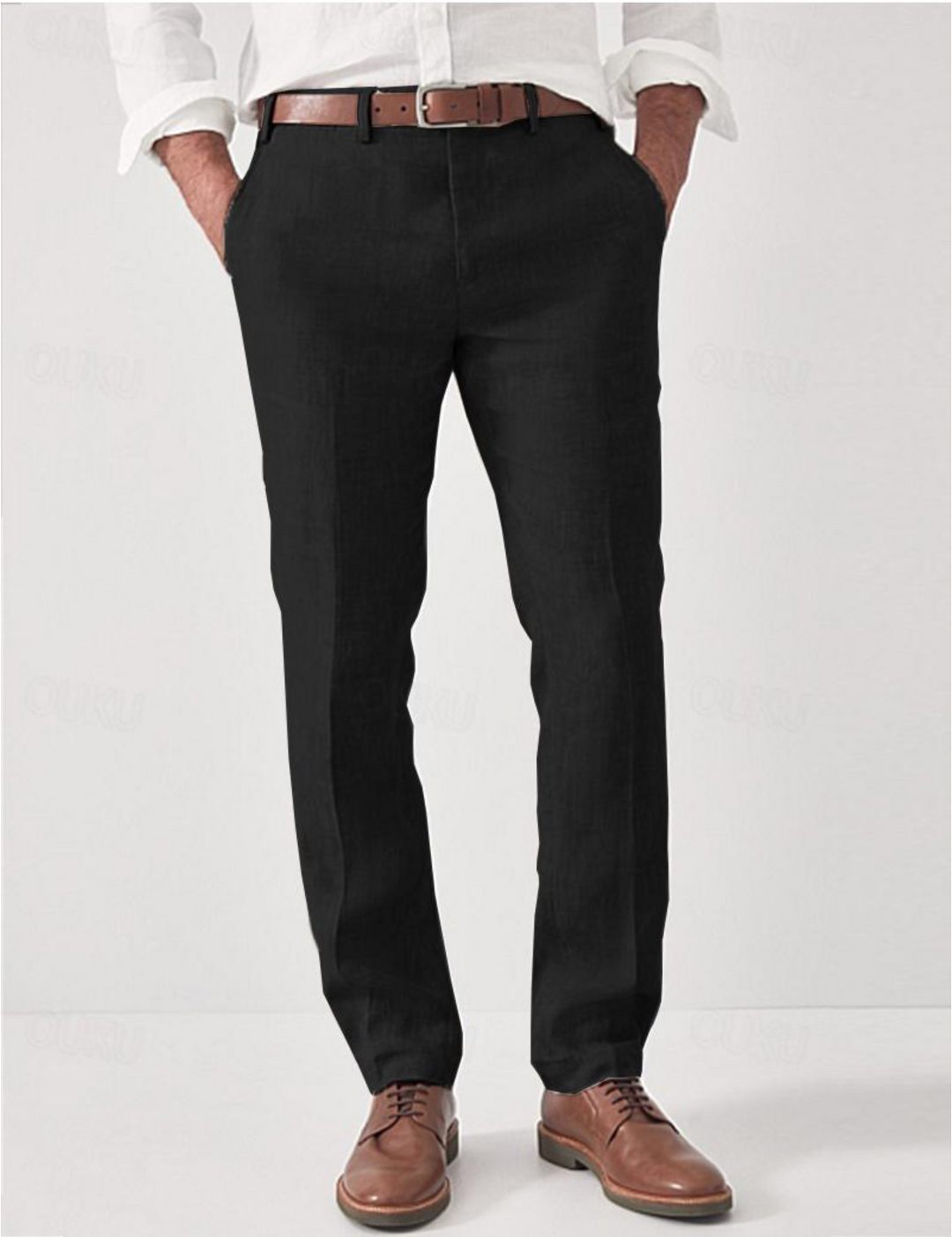 Look vacances : pantalon Elias pour homme, en lin, coupe décontractée élégante. Idéal pour un confort estival.