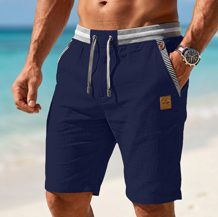 Short d'été homme confortable et décontracté, parfait pour une tenue casual légère et tendance pendant les vacances.