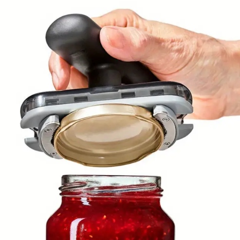 Ustensile de cuisine ergonomique, ouvre-bocal universel sécuritaire pour plus d'autonomie, sans effort.