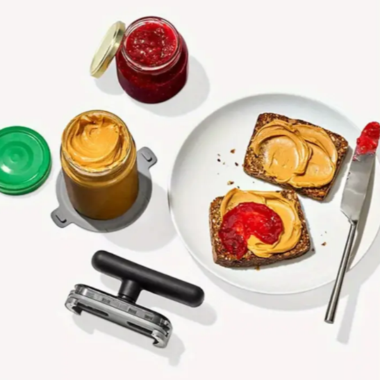 Aide-cuisine ouvre-bocal universel, solution ergonomique antidérapante pour ouvrir les bocaux facilement.
