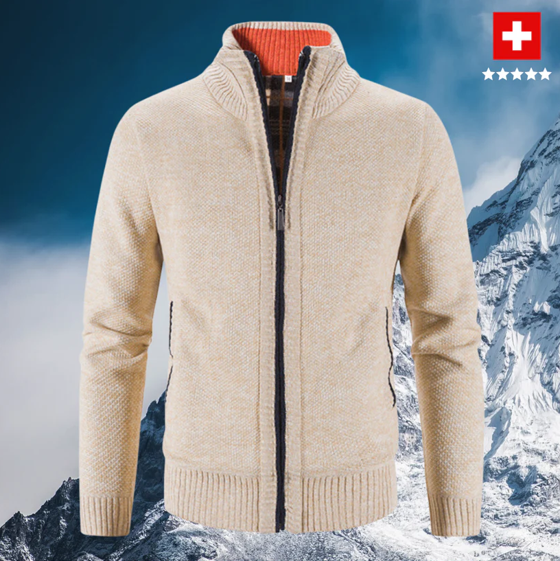 Haut homme sweat zippé confortable pour l'hiver. Tissu doux et chaud, essentiel pour la mode masculine décontractée.