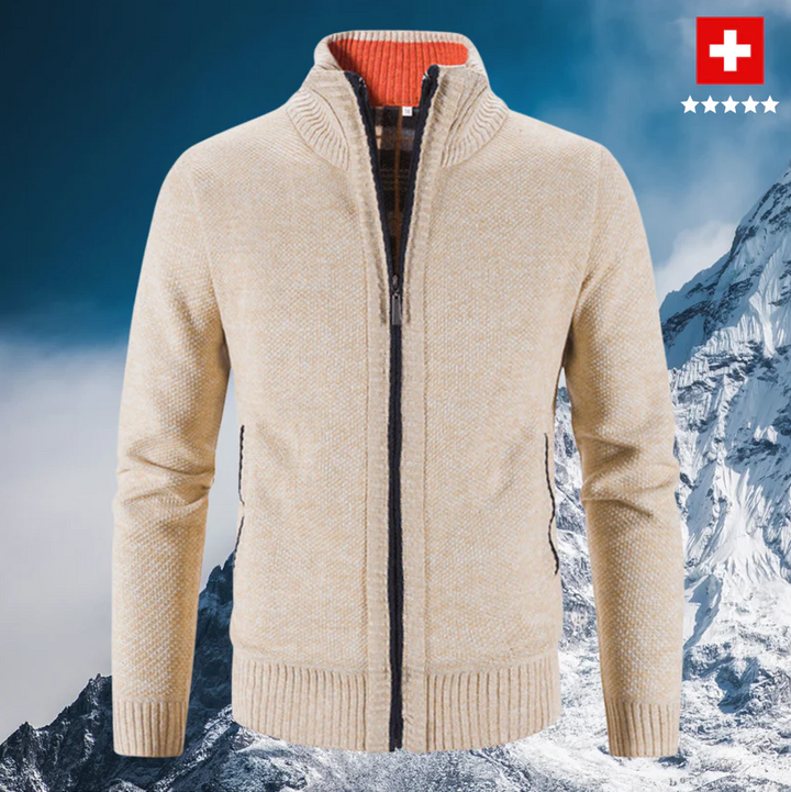 Haut homme sweat zippé confortable pour l'hiver. Tissu doux et chaud, essentiel pour la mode masculine décontractée.