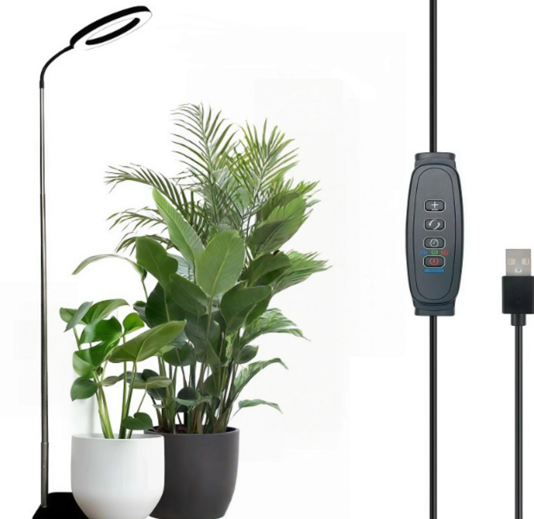 Lampe de croissance LED 20W plein spectre pour plantes d'intérieur, avec minuteur et luminosité réglable. Essentiel jardinage.