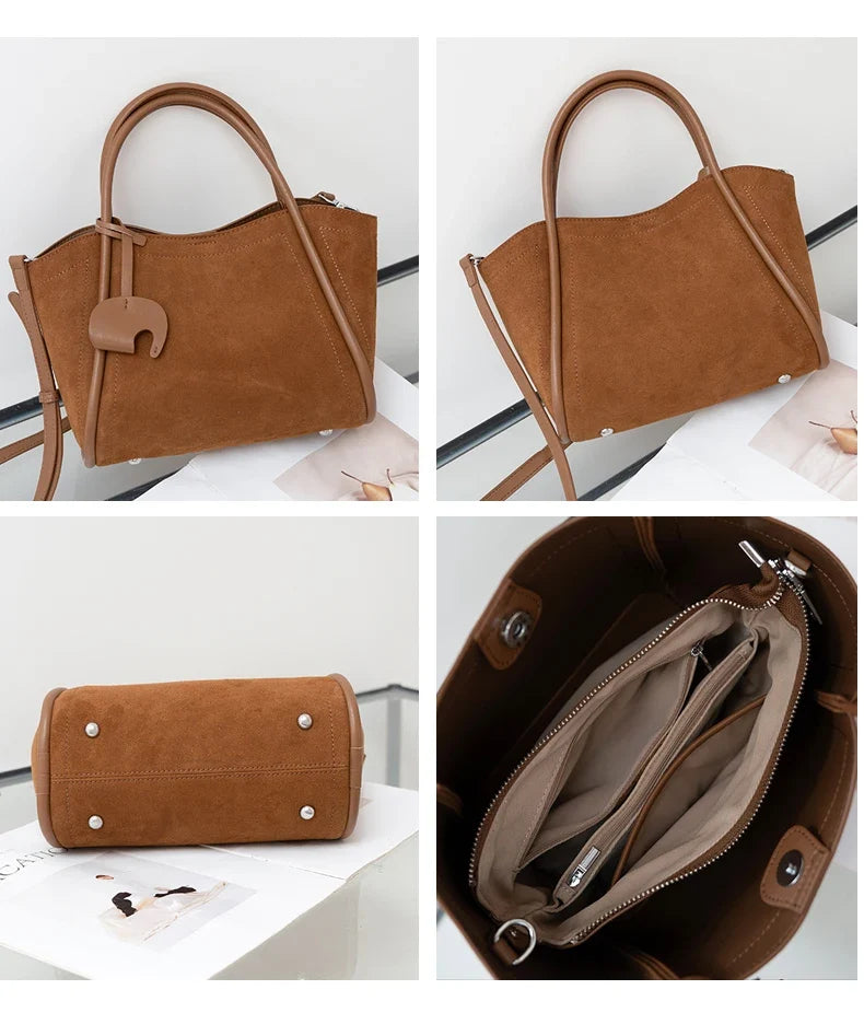 Sac à main cabas en daim, l'accessoire de mode féminin élégant par excellence, parfait pour toutes les occasions.