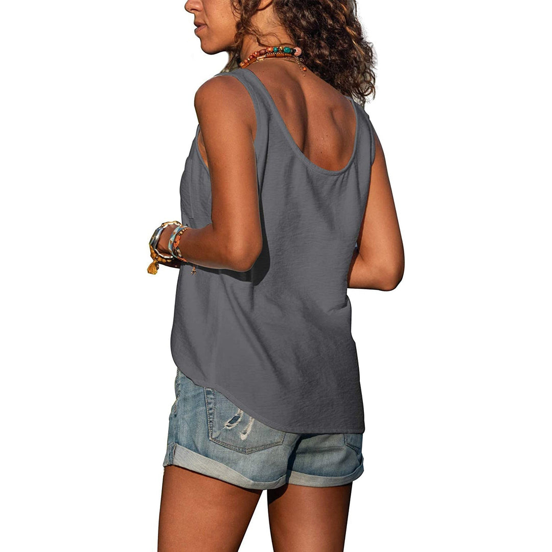 Top femme chic sans manches, idéal pour une soirée ou look casual d'été.