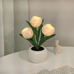 Tulipe blanche à 3 têtes