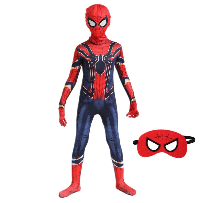 Costume Spiderman complet pour fille ou garçon, parfait pour les fêtes d'anniversaire et le jeu, taille 4-12 ans.