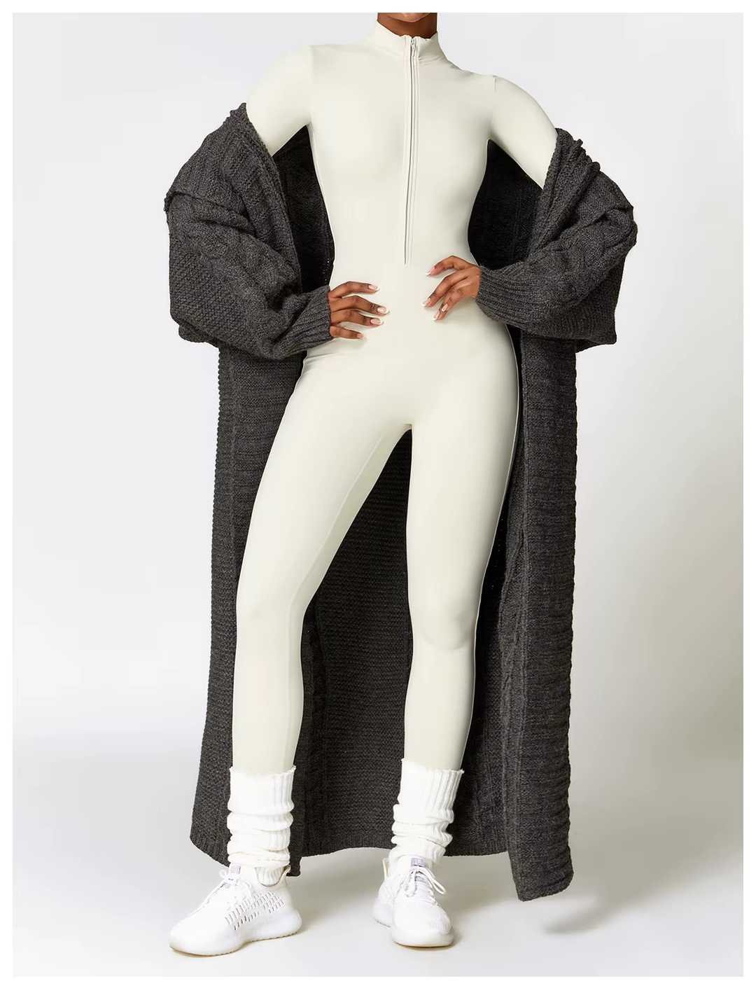 Combinaison hiver femme chaude polaire, col ajustable. Stretch, parfaite pour sport, détente et confort maximal.