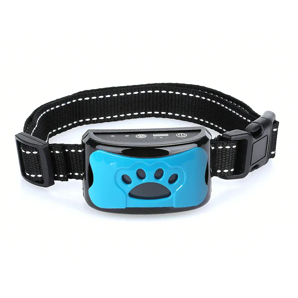 Collier intelligent pour éducation du chien, réduit les aboiements pour un environnement familial serein.