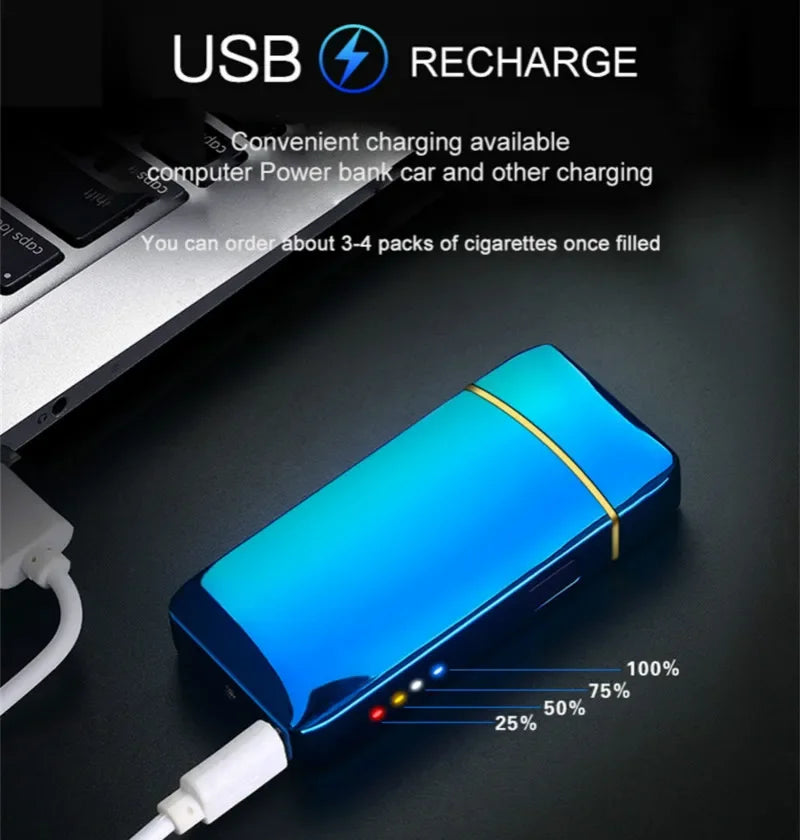 Briquet plasma portable pour extérieur, robuste, écologique, rechargeable USB.