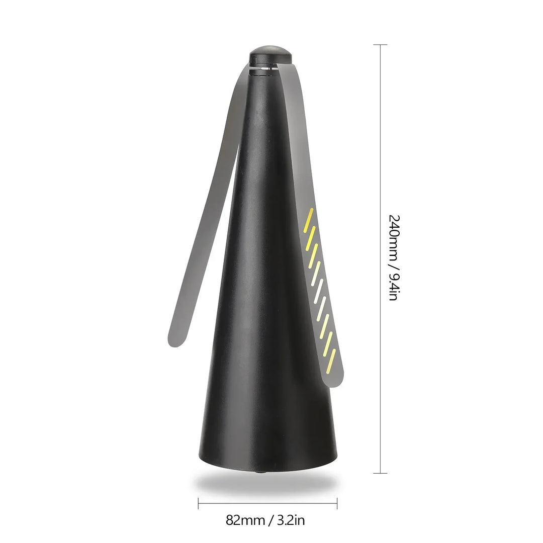 Répulsif anti-insectes portable et silencieux, idéal pour table de jardin ou camping sans produits chimiques.