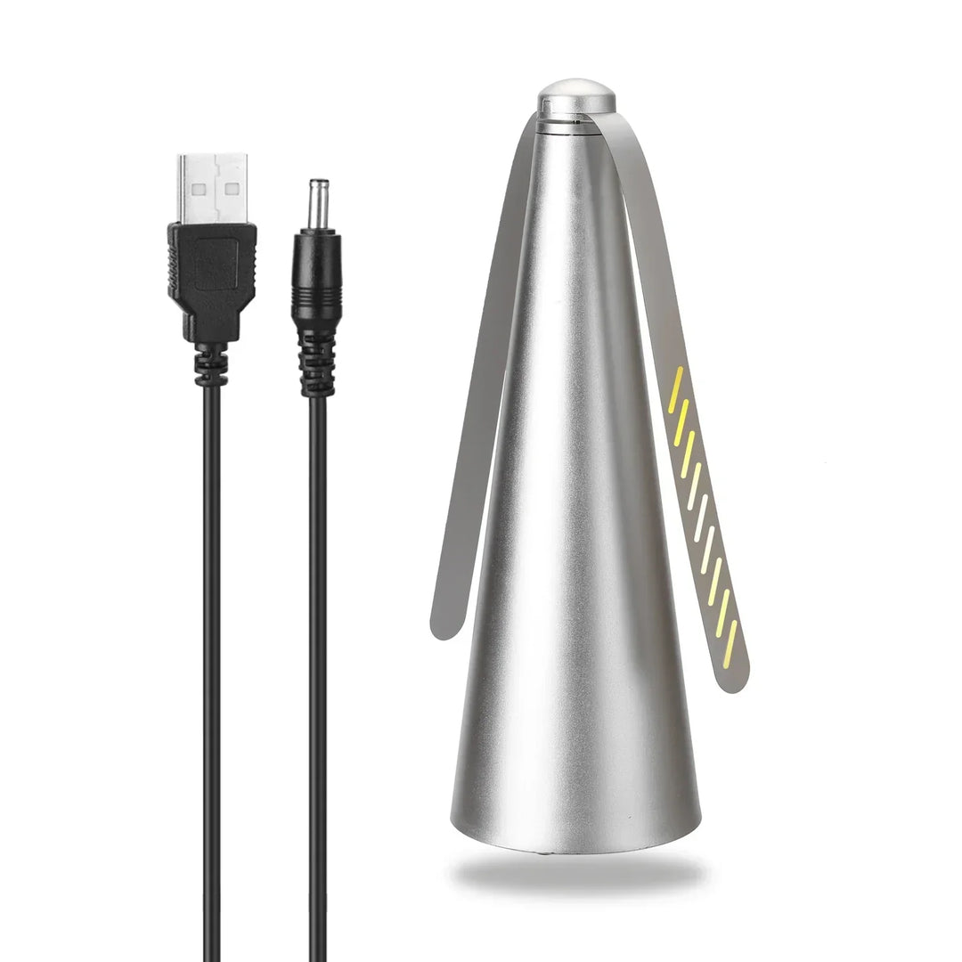Répulsif anti-insectes portable 360°, silencieux et efficace pour table de jardin, camping et terrasse.