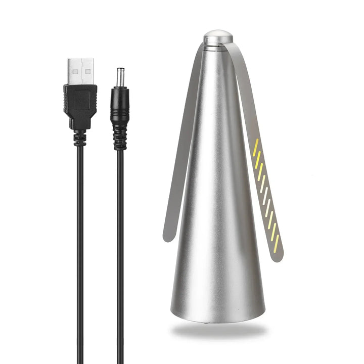 Répulsif anti-insectes portable 360°, silencieux et efficace pour table de jardin, camping et terrasse.