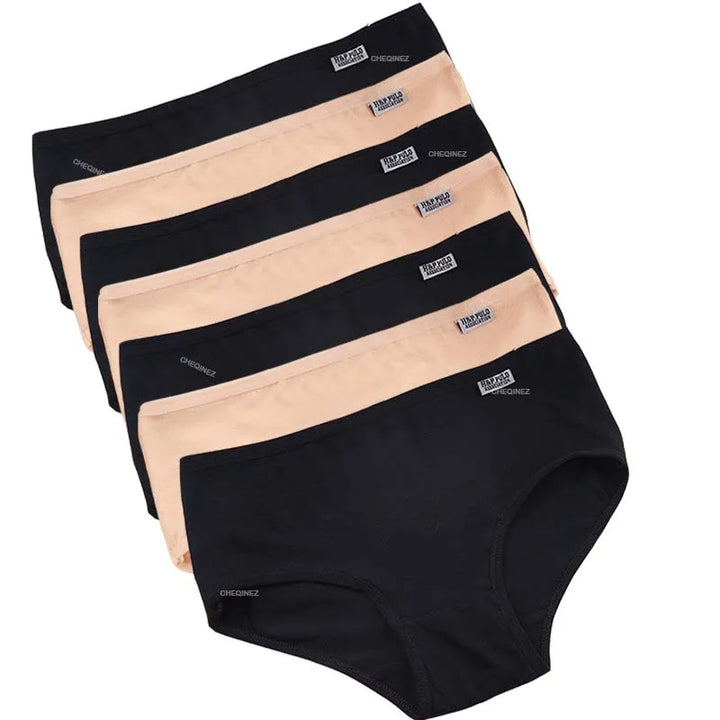 Collection de 7 culottes femme, coton respirant et doux, confort garanti tout le jour.