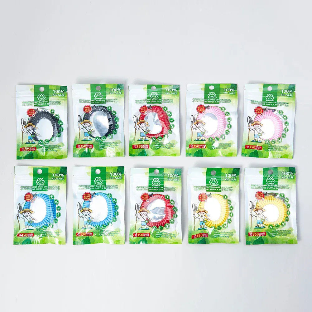 Bracelet anti-moustiques naturel polyvalent, protège enfants et adultes en été, voyage ou camping.