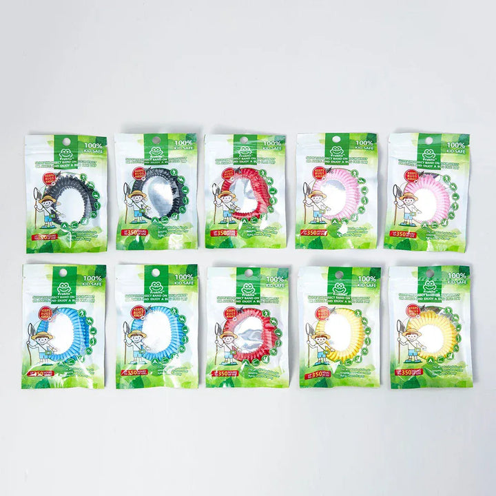 Bracelet anti-moustiques naturel polyvalent, protège enfants et adultes en été, voyage ou camping.