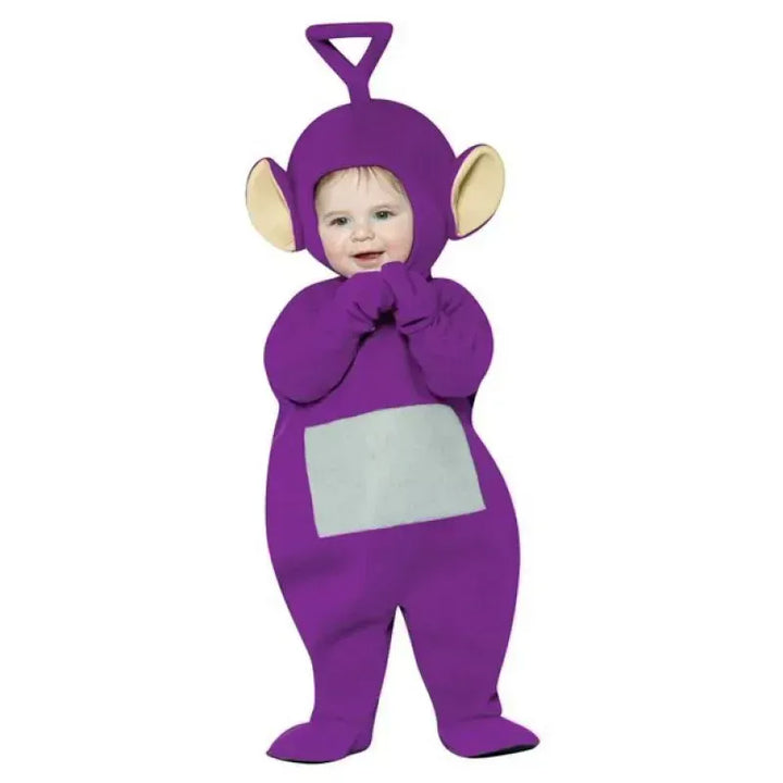 Tenue Teletubbies verte unisexe avec capuche molletonnée pour enfant. Excellent pour jeux, fêtes costumées, Halloween.