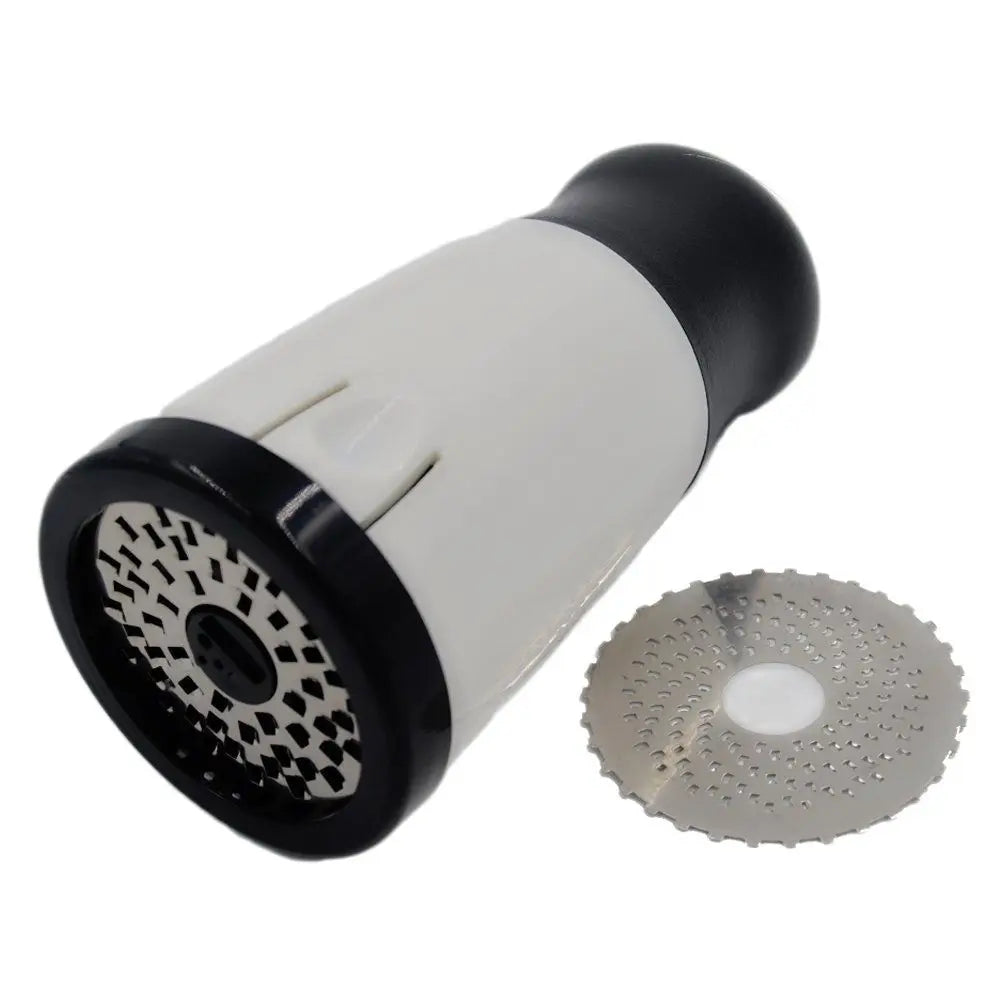 Râpeur DuoCut manuel robuste en inox, idéal pour râper fromage dur, épices et zeste d'agrumes.