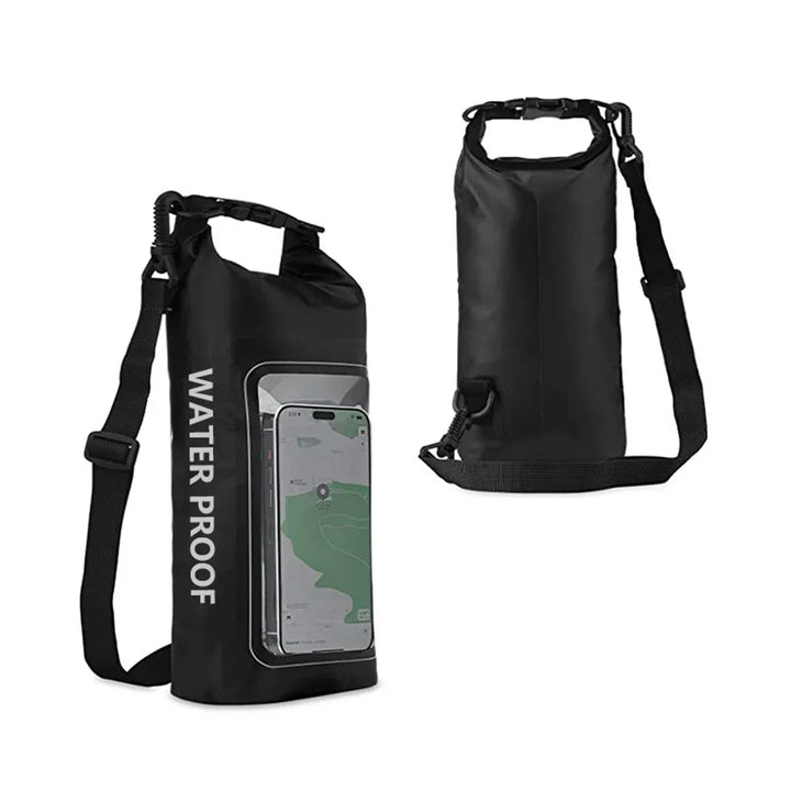 Sac étanche 2L avec écran tactile pour smartphone, parfait pour la protection lors de vos voyages aquatiques.