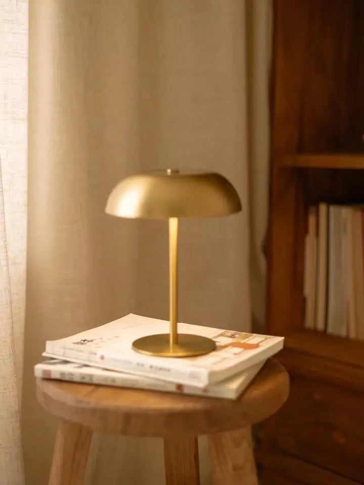 Lampe de table champignon LED rechargeable, ambiance lumineuse réglable (blanc chaud/neutre/froid).