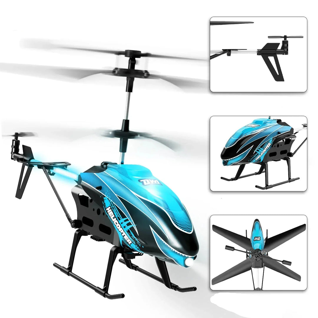 Hélicoptère RC pour enfants, jouet résistant et lumineux à 3,5 canaux. Idéal pour un pilotage facile et sûr.